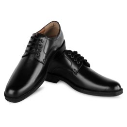 horex black formal shoes for men