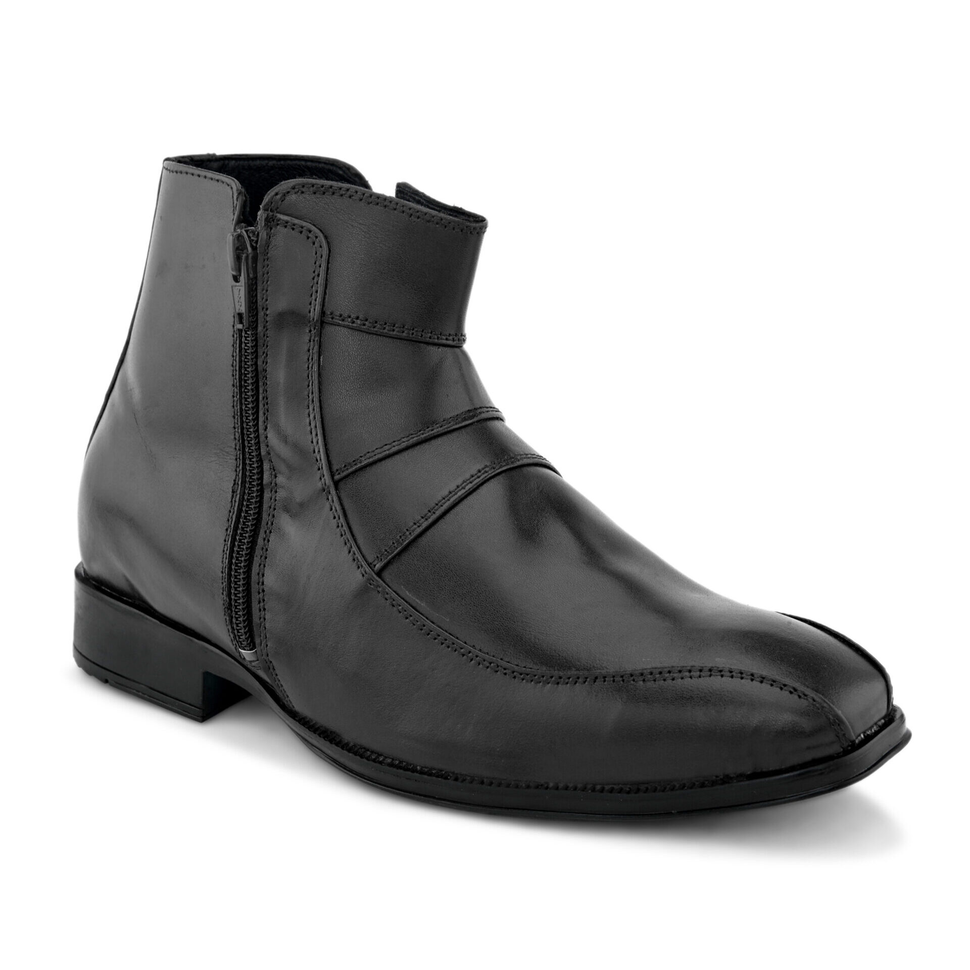 Height Increasing Boots In Pure Leather Elevator Shoes